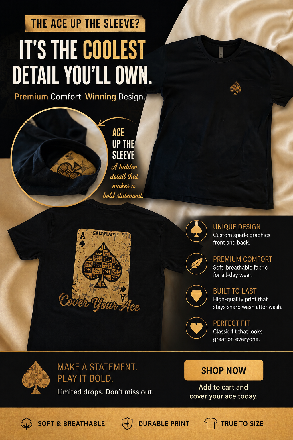 Ace-Up-The-Sleeve T-Shirt